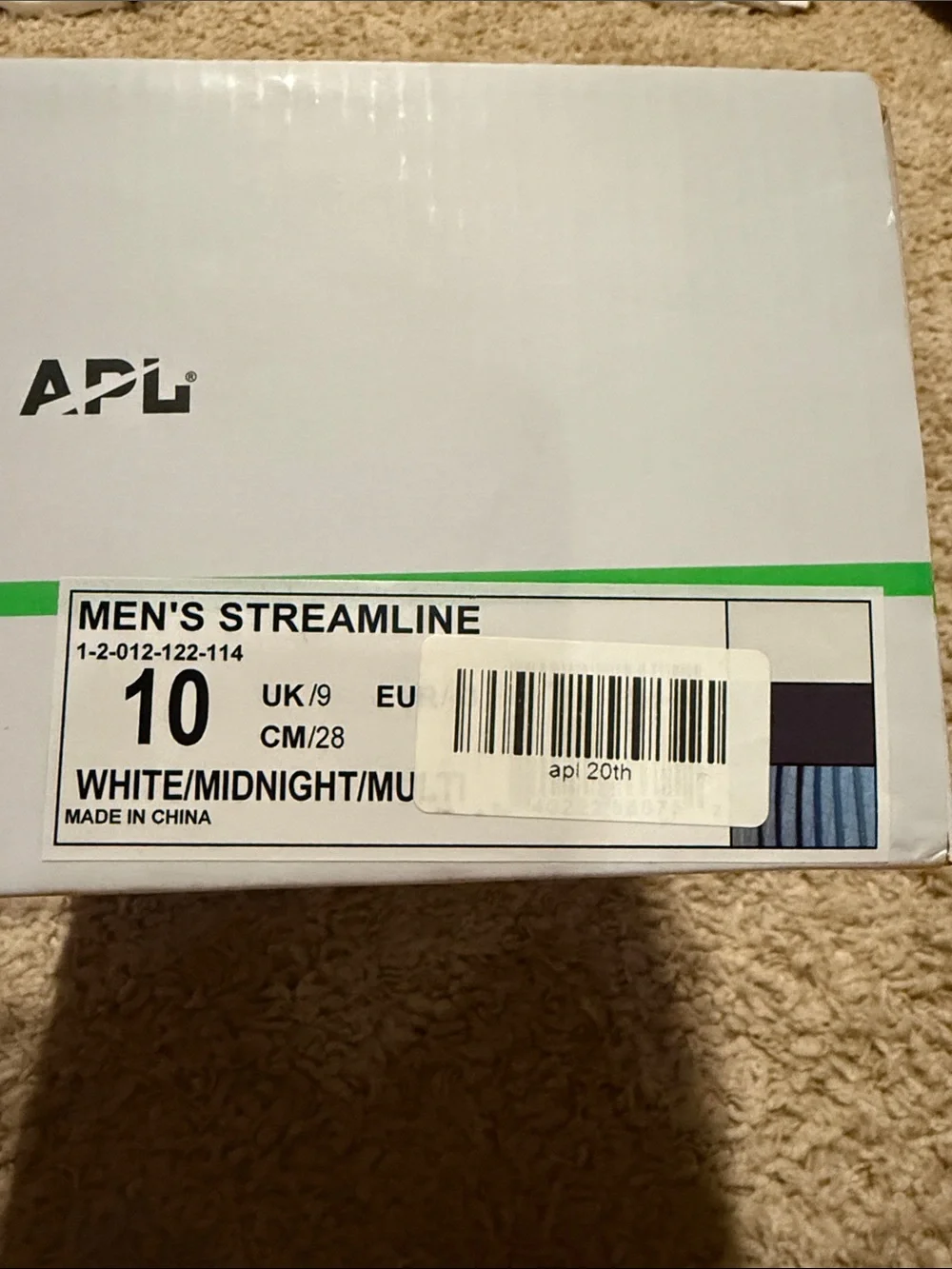 NIB Men's APL Streamline White Midnight Multi Tennis Shoes